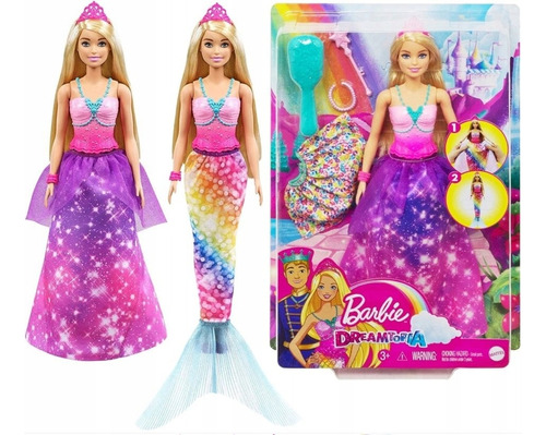 Barbie Pelicula Original Muñeca Princesa Y Sirena Dreamtopia