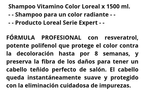 L'oréal Kit Hidratación Shampoo 1.5l+ Mascarilla Reparadora