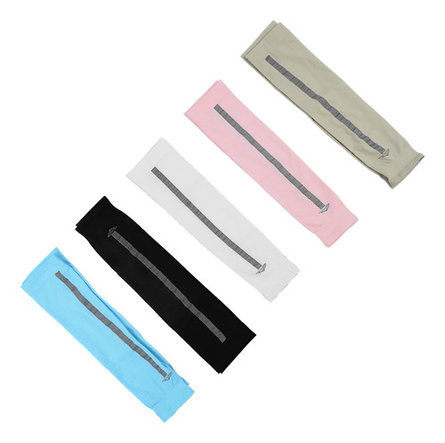 5 Pares De Mangas De Brazo De Seda De Hielo Protección