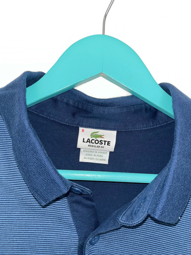 Remera Chomba Lacoste Azul Talle Xl (Usado)