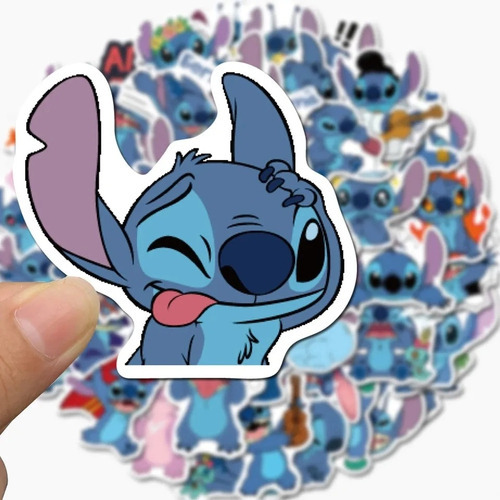 Stickers Stitch Calcomanía Vinilo Papel Autoadhesivo X50