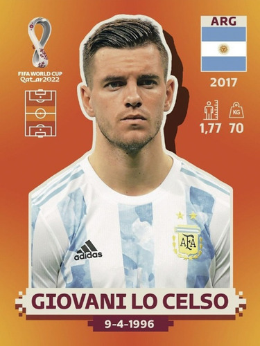 Figurita Mundial Qatar 2022 Panini # Arg11- Giovani Lo Celso