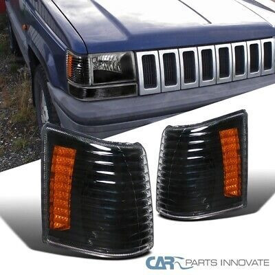 Fits 93-98 Jeep Grand Cherokee Suv Black Signal Lamps Co Ttx