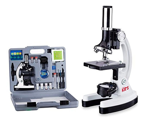 Kit Microscopio Brazo Metal+ Base X6: 20x A 1200x 52 Piezas