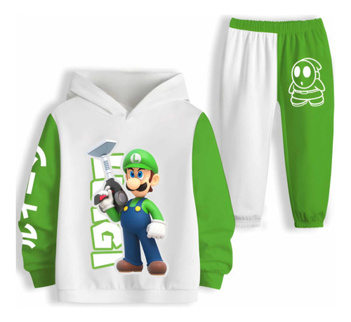 Sudadera De Niño 2pz Sudadera Y Pans Mod12 Luigi Ropa Niño