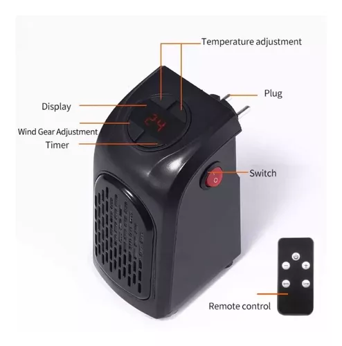 Mini calefactor portátil 400W Eléctrico – Desk Chile
