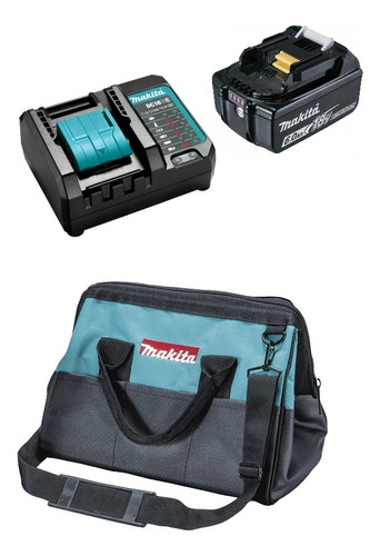 Cargador + Bolso 35cm + Cargador 18v + Bateria 6 Ah Makita