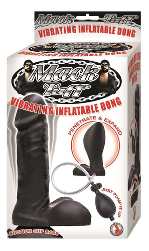 Vibrador Mack Tuff Consolador Inflable Negro 19cm Expandible