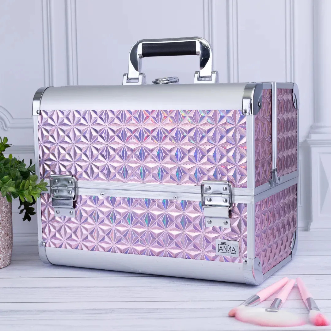 Anna Make Maleta de Maquiagem Profissional R400 Vazia Cor Rose — miniatura 3