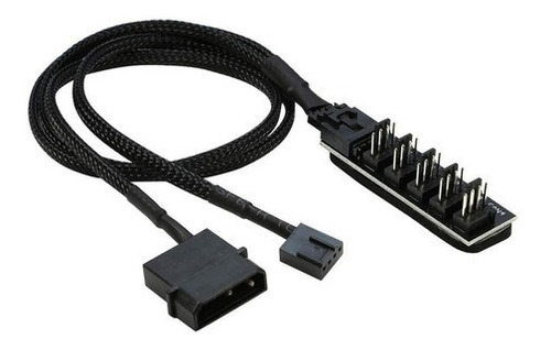 Hub Multi Fan Cooler 5 Portas Pwm Splitter Molex 12v Sleeved