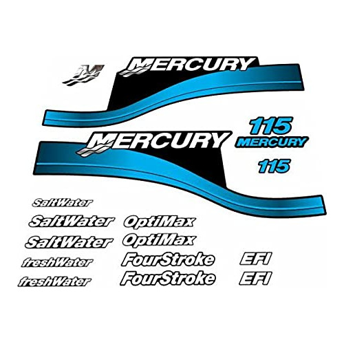 Postventa Mercury 115 Blue (1999-2004) Calcomanía (peg...