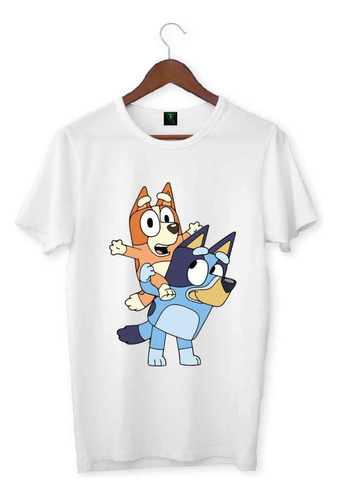 Polera Bluey Y Bingo Aventuras Perritos Hombre Mujer Algodón