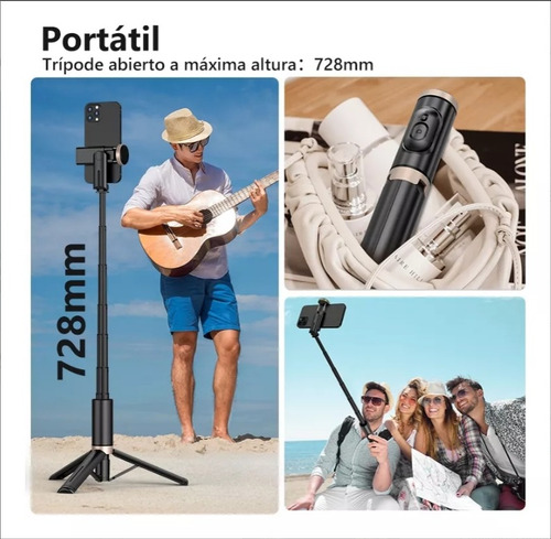 Q12 Selfie Stick Con Trípode Control Remoto Bluetooth