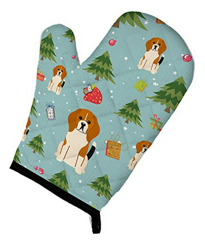 Guante De Cocina Navideño Para Perros Beagle Tricolor, Resis