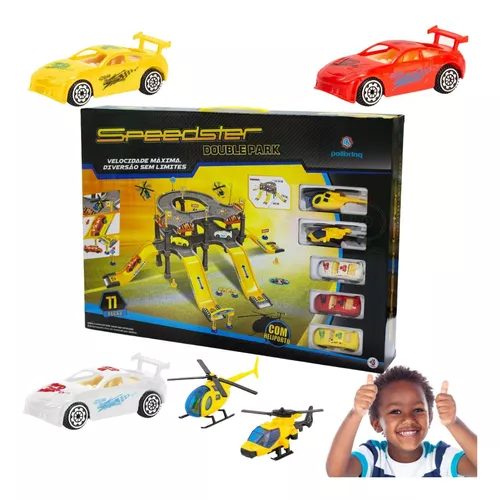 Pista Carrinho Infantil Speedster Helicóptero Presente Natal