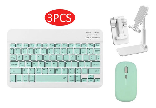 Kit De Teclado, Ratón Bluetooth Y Soporte Para Teléfono O Ta