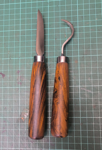 Kit De Talla Cuchillos Recto Y Curvo, Gubias Cincelado