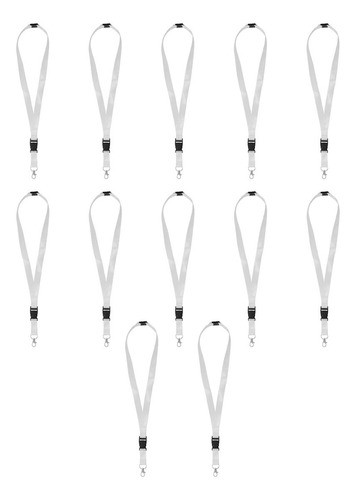 10pz Cordon Porta Gafete For Promotional Credencial Colores Color Blanco