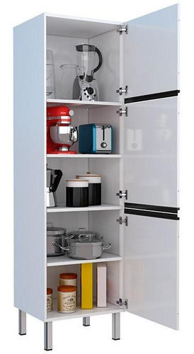 Cozinha Gabinete 150 Aéreo E Paneleiro Gaia Cozimax Branco