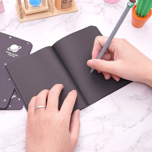 Imagen 5 de 7 de Pack Lapices Gel Pastel Neon + Libreta Negra
