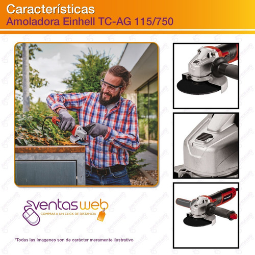 Amoladora Angular 115 Mm 750w Tc-ag 115/750 Calidad Einhell
