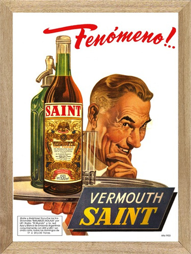 Vermouth Sain , Cuadro, Poster , Bebidas , Publicidad  L548