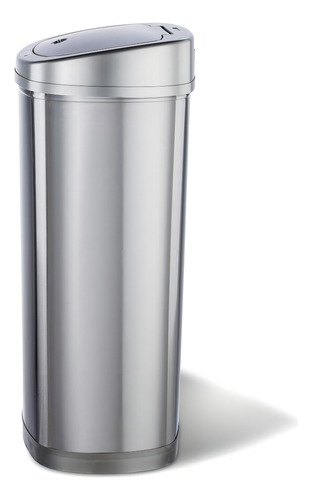 Cesto Tacho De Basura Automatico Eco Reciclaje Doble 50 Lts Color Acero Inoxidable