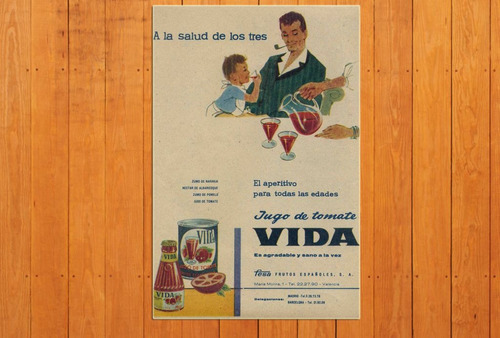 Vinilo Decorativo 20x30cm Cartel Vintage Retro Publicidad