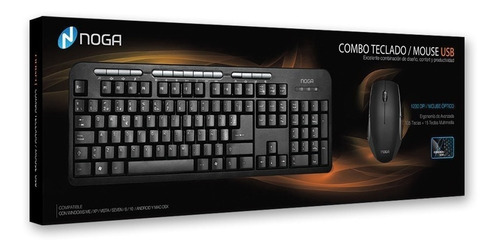 Imagen 2 de 2 de Kit Teclado + Mouse Usb Noga Nkb-c20