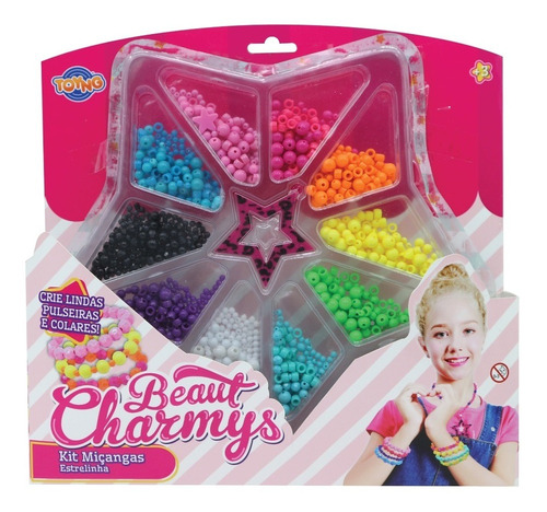 Kit Miçangas Beaut Charmys Estrela Colorida Toyng 42360