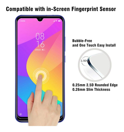 Vidrio Templado 5d Xiaomi Mi A3 Borde Negro Full Pega