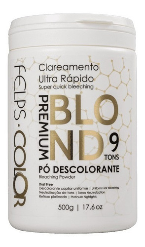 Felps Pó Descolorante Premium Blond 9 Tons 500g + Brinde