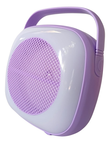 Bocina Portátil Bluetooth Radio Entrada Usb Y Led Multicolor Lila
