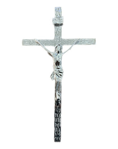 Crucifijo Cromado 30 Cm