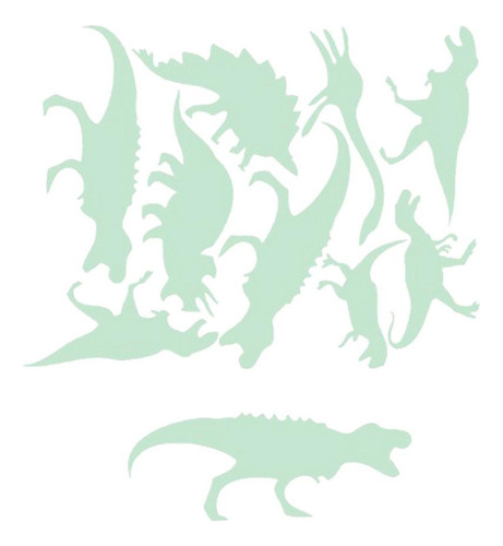 Etiquetas De Pared De Tejado Oscuridad 9x Dinosaurio