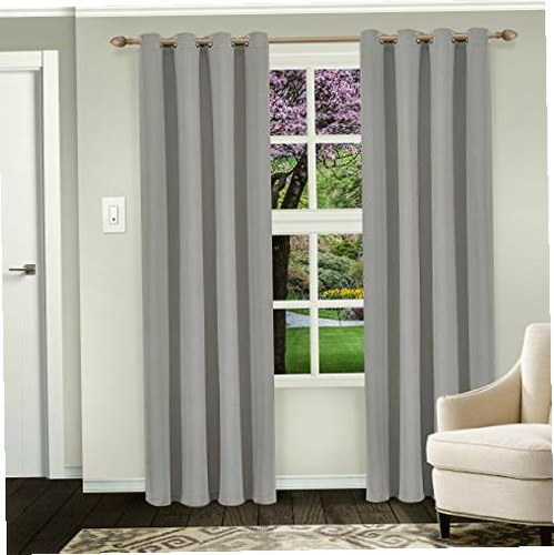 Superior Solid Blackout Curtain Set Of 2, Thermal Insulated