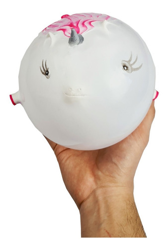 Imagem 3 de 6 de Bolha Unicórnio Inflável 20cm Tipo Io-io Brinquedo Braskit