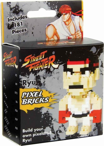 Figura Armable Ryu Pixel Bricks Street Fighter Original 