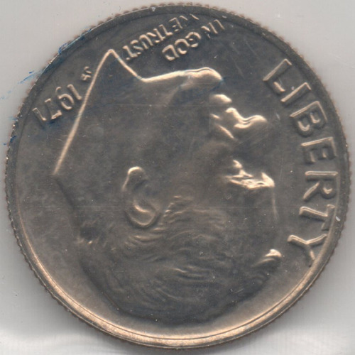 1971 P D Roosevelt (2) Dime Cobre 10c Centavos Ms Celo Mint