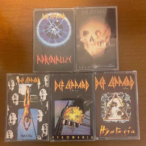 Colección De Cassettes De Def Leppard. Muy Buen Estado