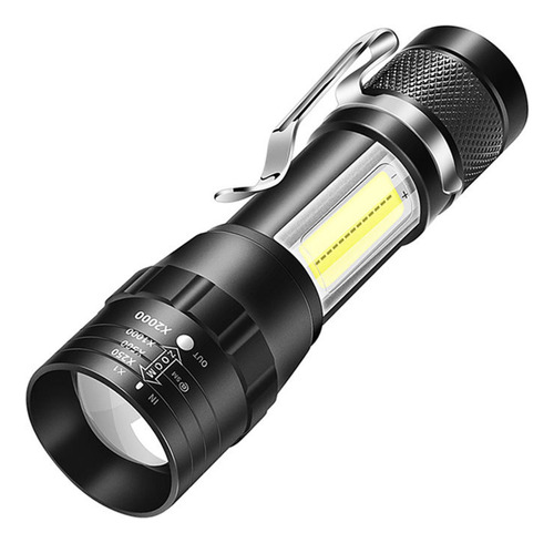 Linterna Led, Linterna Brillante, Con Zoom, Recargable, Plan