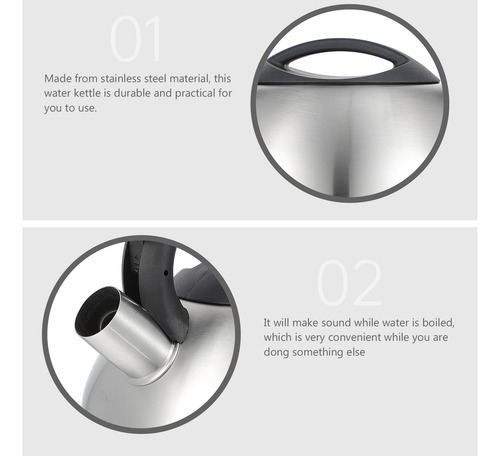 Coffee Kettle Stainless Water Bottle Whistle Pot