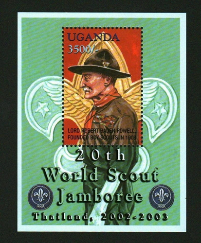 2002 Jamboree Movimiento Boy Scout- Uganda ( Bloque) Mint