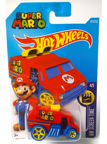 2016 Hot Wheels Super Mario Cool-one Cartón Dañado