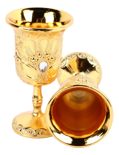 Cáliz Chino Retro, Estilo Dorado, Sencillo Y Elegante, 2 Uni