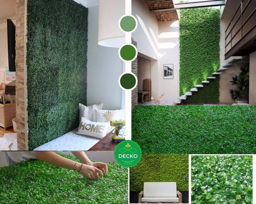 Imagen 4 de 7 de Jardín Vertical Artificial Panel De Césped Packx40u