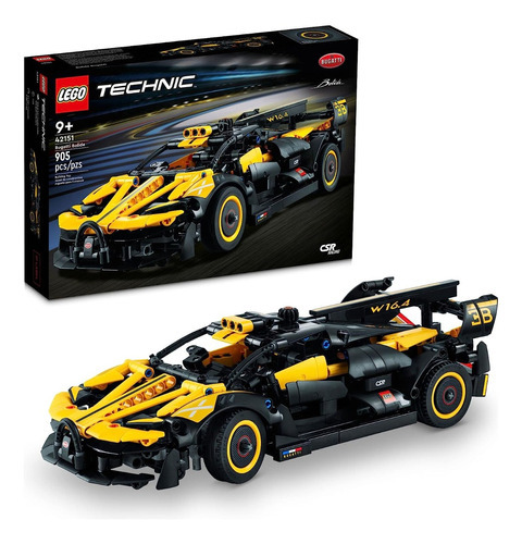 Conjunto de construção de automóveis LEGO Technic Bugatti 42151 Número de peças 905