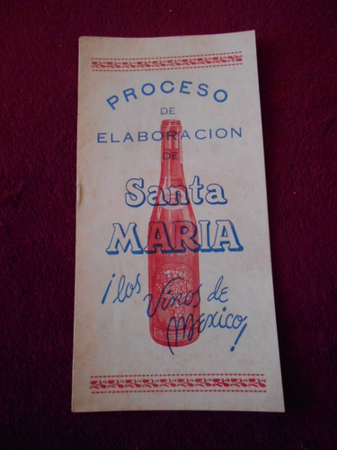 Santa Maria Catalogo Publicidad Triptico Vino Mexicano