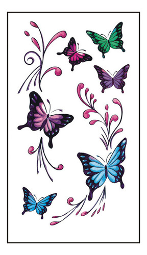 Tatuajes Temporales De Mariposas Para Mujeres Con Diseños Se