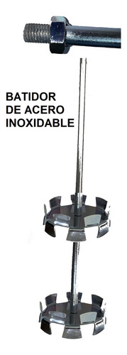 Dispersor Doble Pala 50x10cm Acero Inox Apto Mez Electri M14